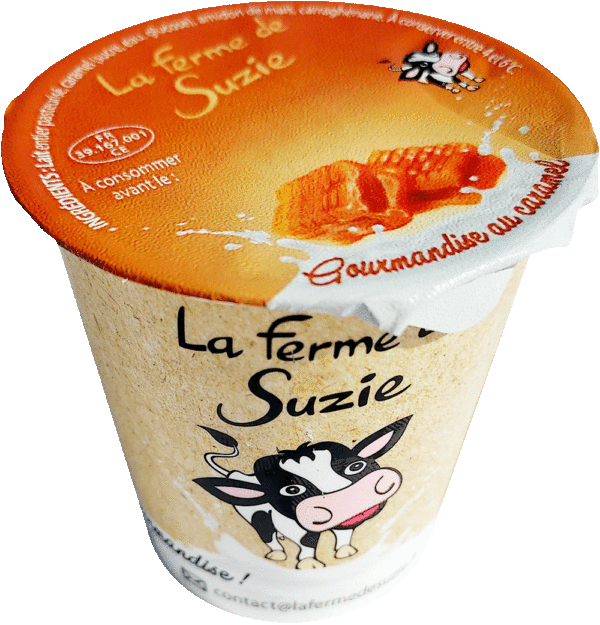 crème dessert au caramel - produit laitier fermier du Jura